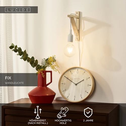 Lucide FIX - Wandleuchte - 1xE27 - Weiß - USP